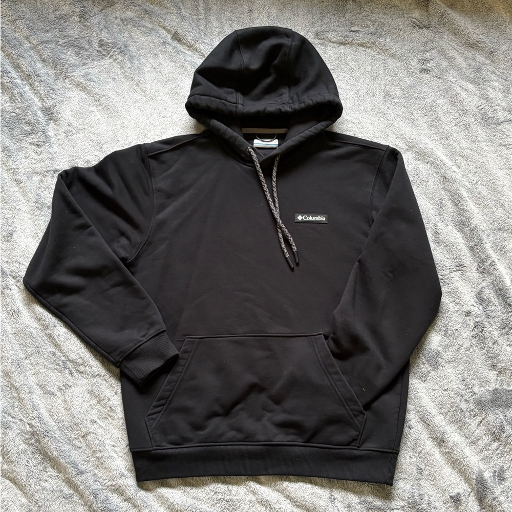 Columbia Men's Black Heavyweight Hoodie Size Small